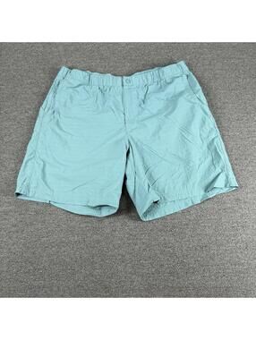 Vintage L.L. Bean Board Shorts Mens XL Teal Solid A0JAJ7 Mesh Lined